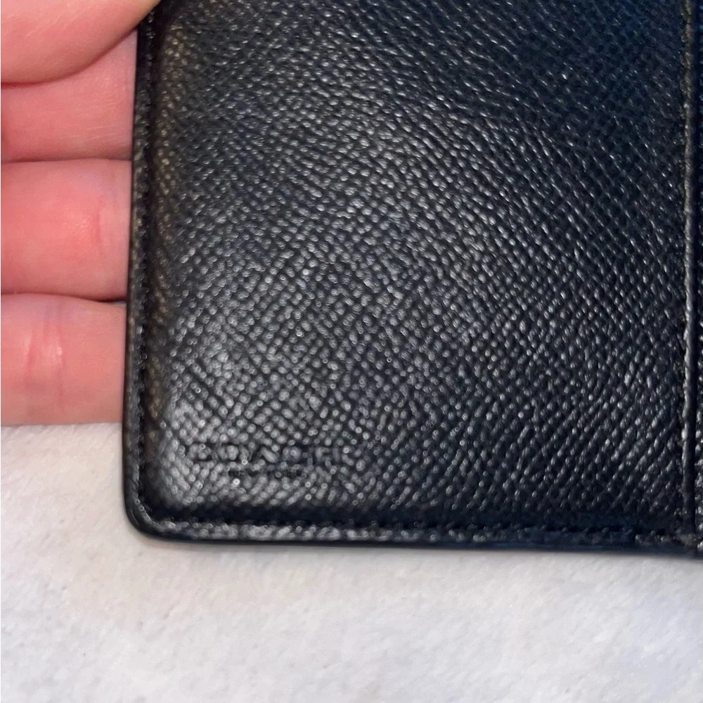 Coach Black and Brown Leather logo Wallet - Picture 8 of 11
